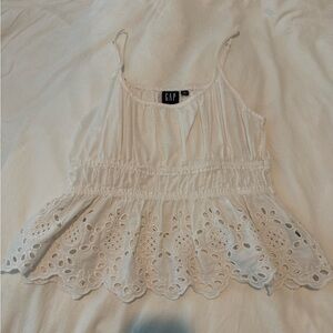 GAP Women's Ivory Eyelet Camisole